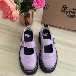 Dr. Martens Addina flower lilac Mary Jane platforms